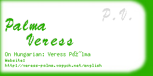 palma veress business card